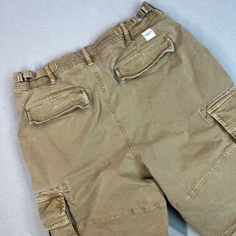 American Eagle Cargo Shorts Mens 30 Khaki Utility Tactical Y2K